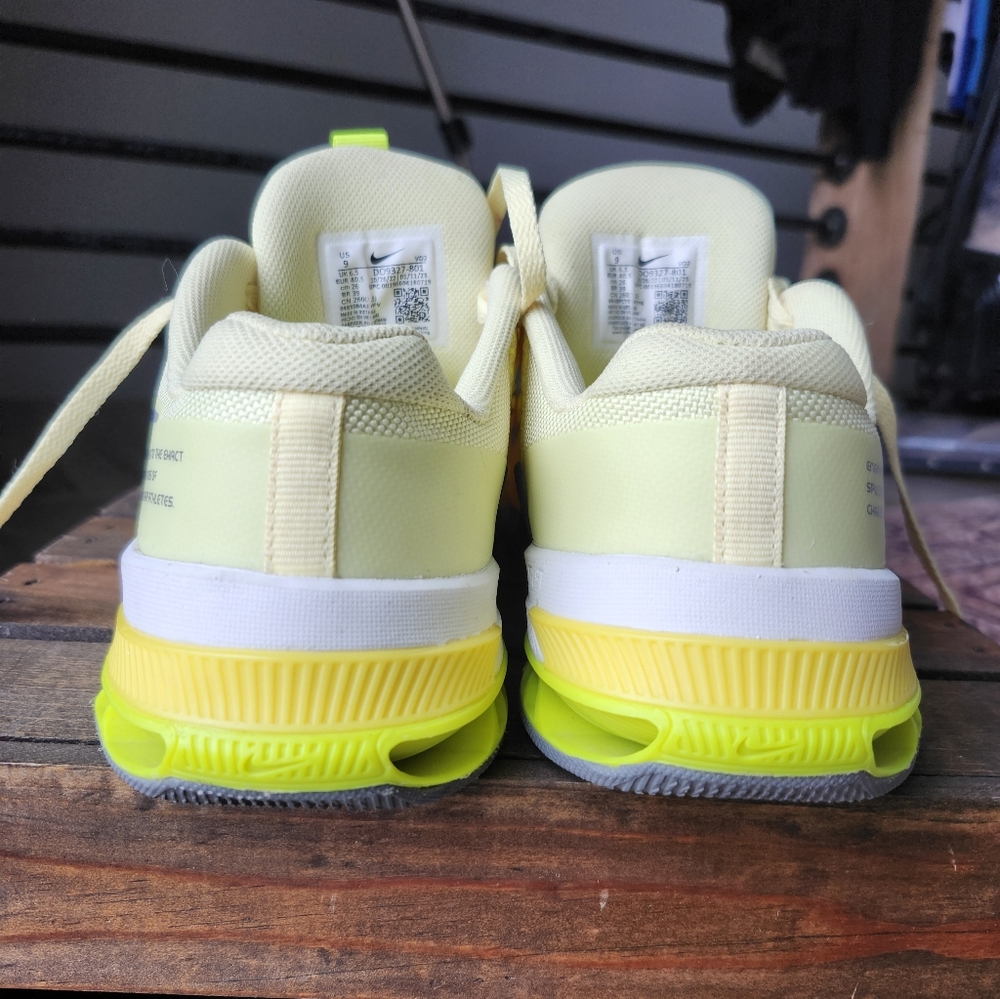Women's "Nike Metcon 8" Bright Yellow and Gray Training Shoe Size 9 - Picture 5 of 9